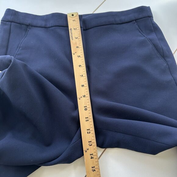 J Crew Kate Straight Leg Pants Four Season Stretch Womens 10 Navy High Rise Work - Picture 9 of 13